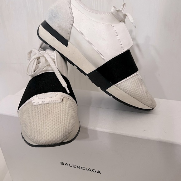 Balenciaga Blanc Noir /White Sneakers 39 / 8.5 or 9 - Picture 12 of 16